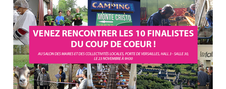 Venez rencontrer les finalistes du Coup de cœur des mairies de France !