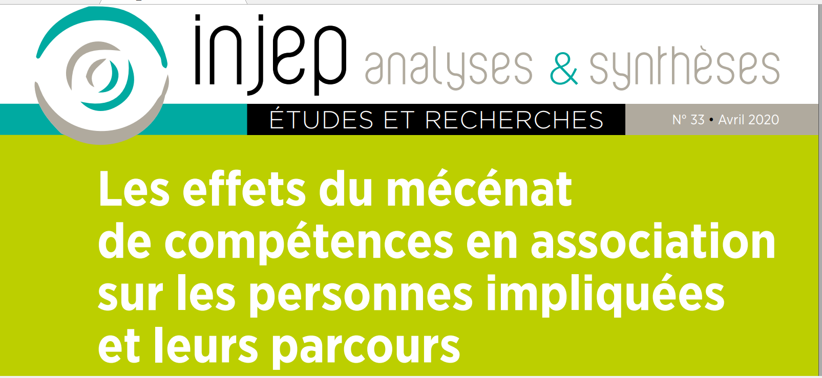 Rapport INJEP Mécénat de compétences