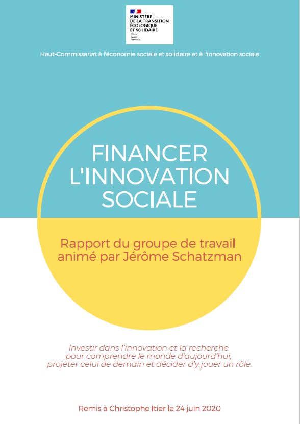 Rapport Financer l'innovation sociale.