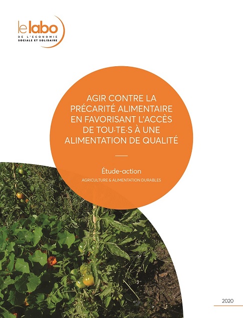 Couverture de l'étude "Agir contre la précarité alimentaire en favorisant l’accès de tou.te.s à une alimentation de qualité"