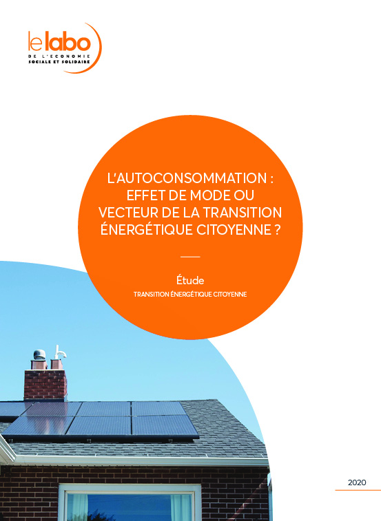 Couverture de l'étude "L’autoconsommation : effet de mode ou vecteur de la transition énergétique citoyenne ?"