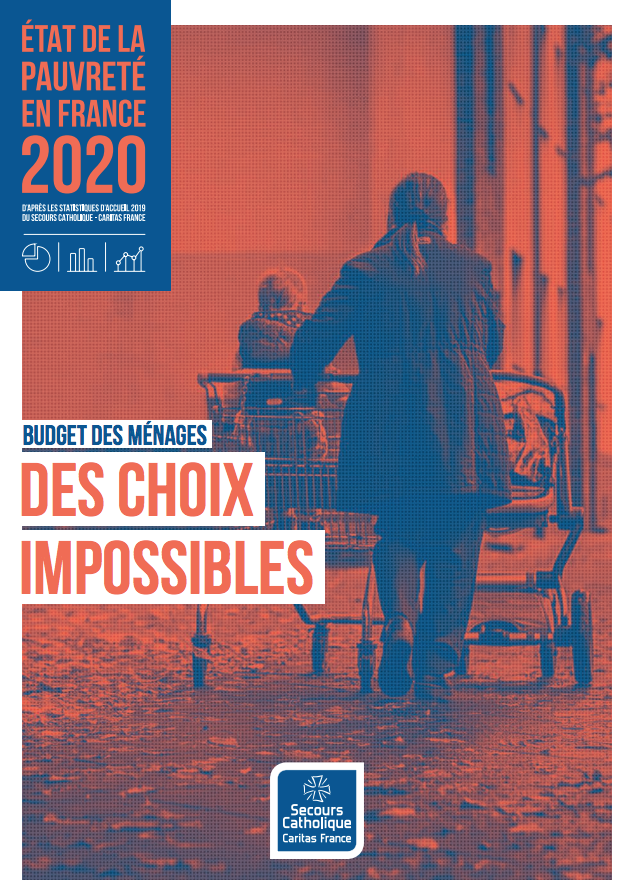 Couverture du rapport 2020 du Secours catholique sur l'état de la pauvreté en France