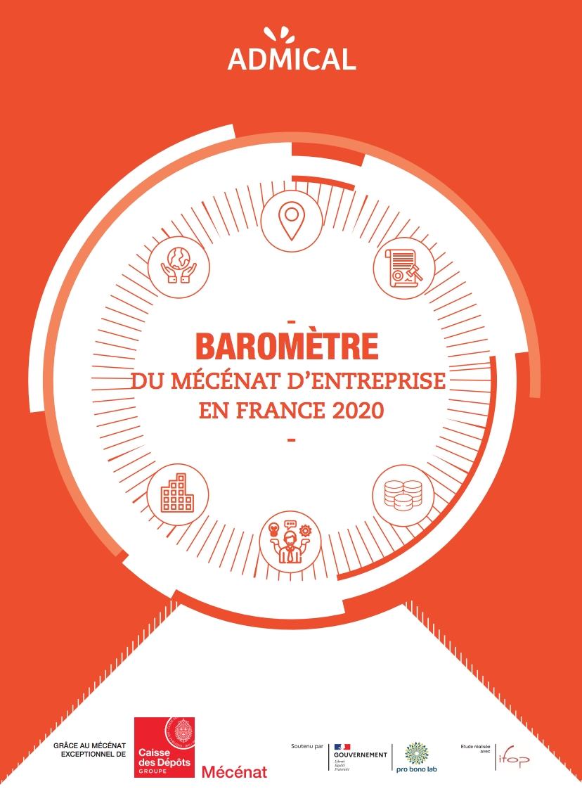 Baromètre Admical du mécénat d'entreprise en France 2020
