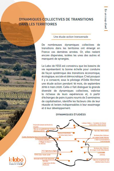 Couverture du "En un coup d’œil" Dynamiques collectives de transitions dans les territoires