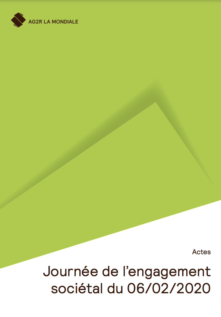 Actes de la journée de l'engagement sociétal du 6 février 2020, page de couverture