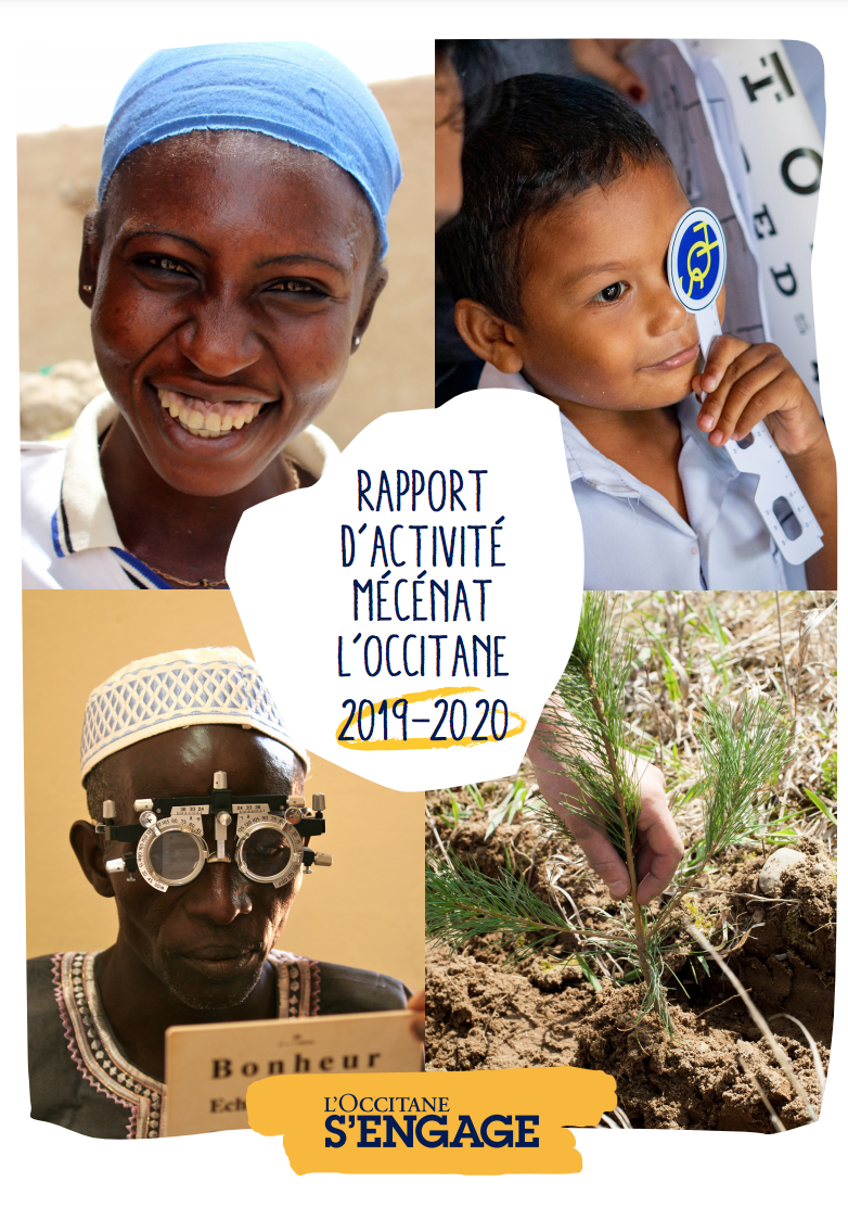 Couverture du rapport d'activité 2019-2020 de la Fondation L'Occitane