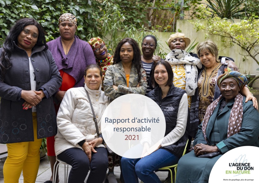 Couverture du rapport d'activité 2021 de l'Agence du Don en Nature