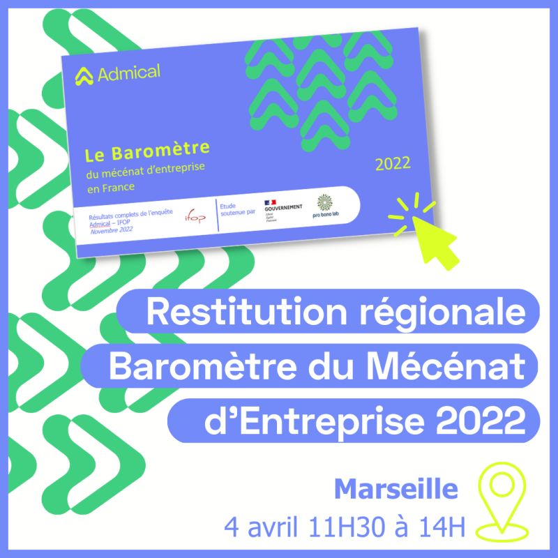 Restitution du baromètre du mécénat d’entreprise 2022 par Admical et déjeuner networking