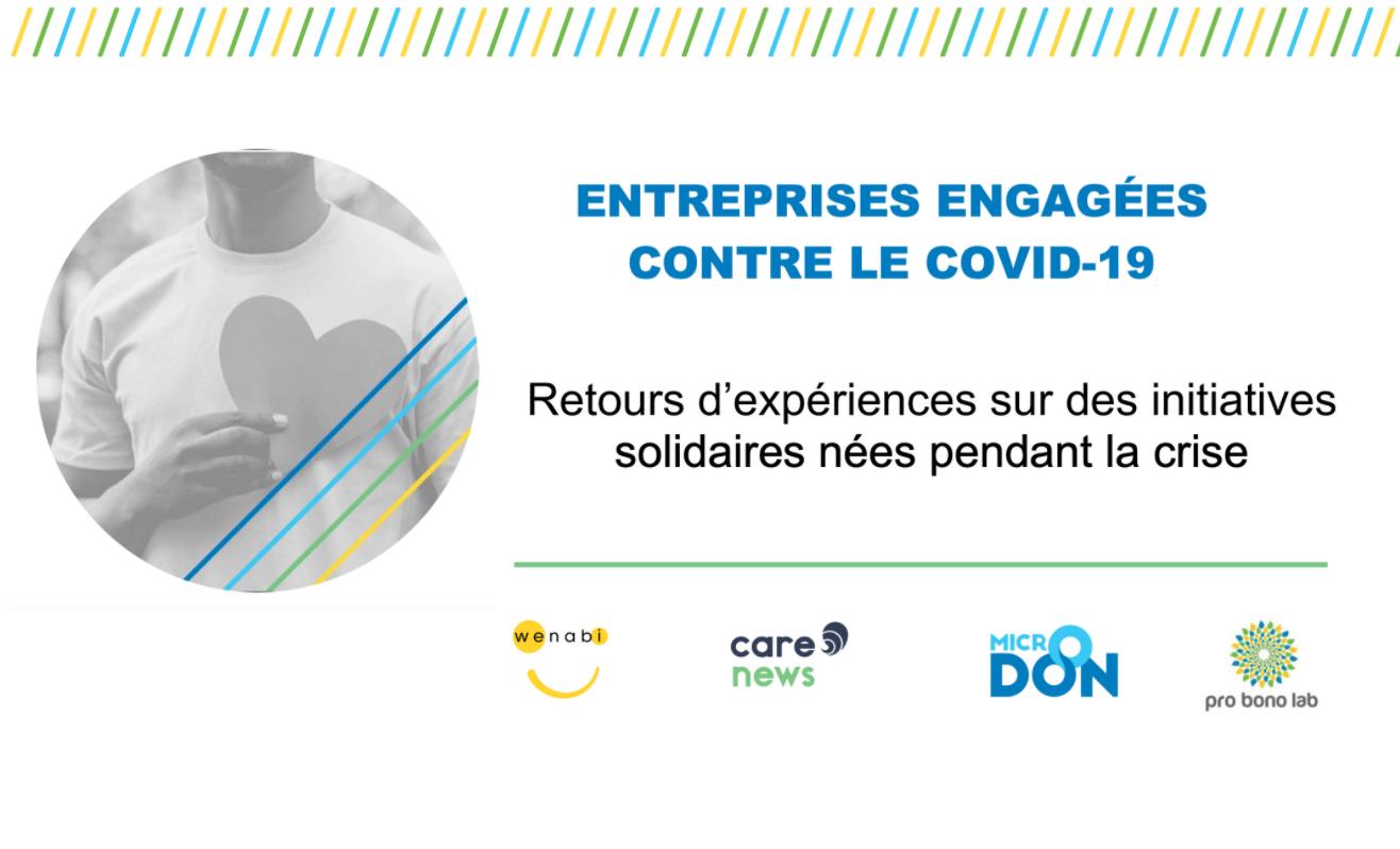 Entreprises engagées contre le covid-19 : retours d'expérience sur des initiatives solidaires nées pendant la crise initiatives 