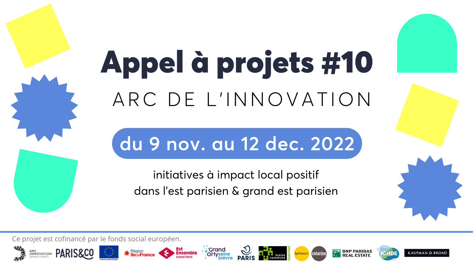 Appel à projet #10 de l'Arc de l'innovation - Paris&Co