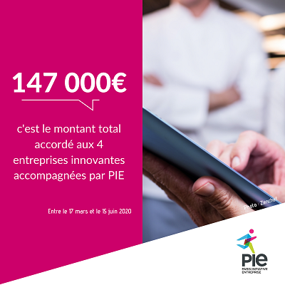 147 000€ accordé aux 4 entreprises innovantes accompagnées par PIE