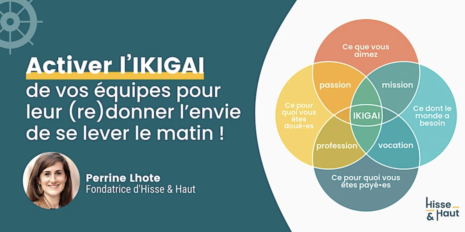 Activer l'IKIGAI de vos équipe pour leur (re)donner l'envie de se lever le matin ! - Crédit photo : Hisse & Haut