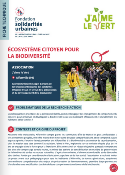 Fiche Technique J'aime le Vert