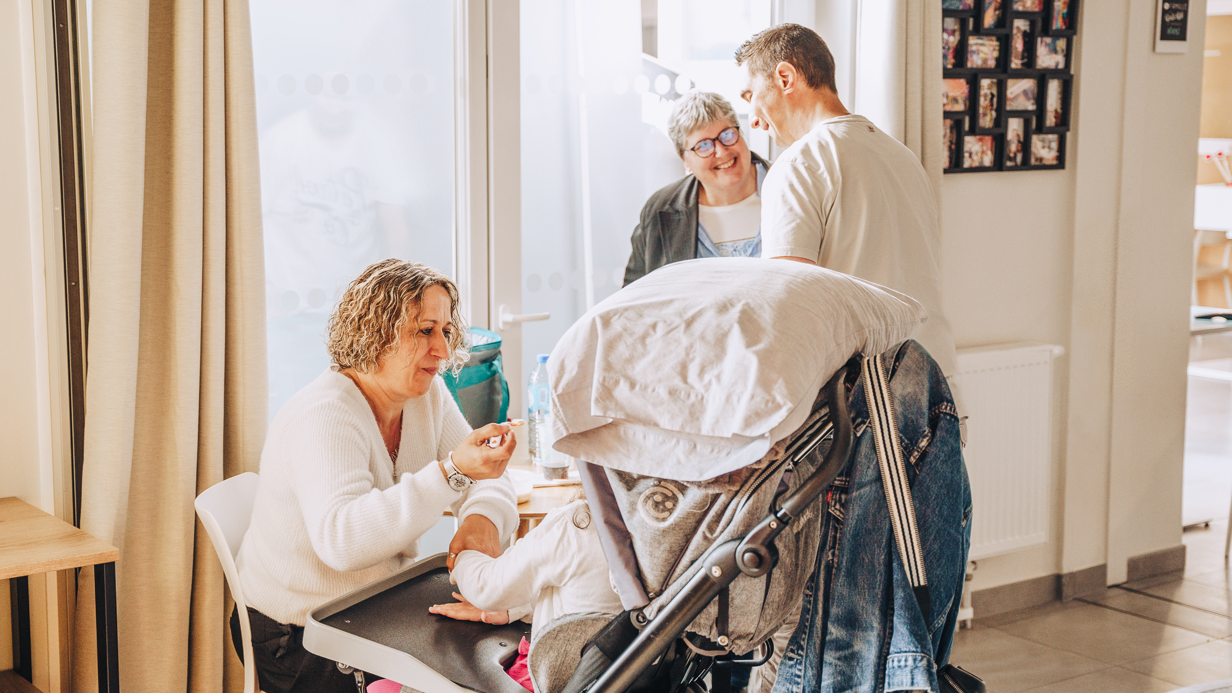 Marjorie et Aubin, avec leur fille, Inès, sont ici comme chez eux, à la Maison de Lille