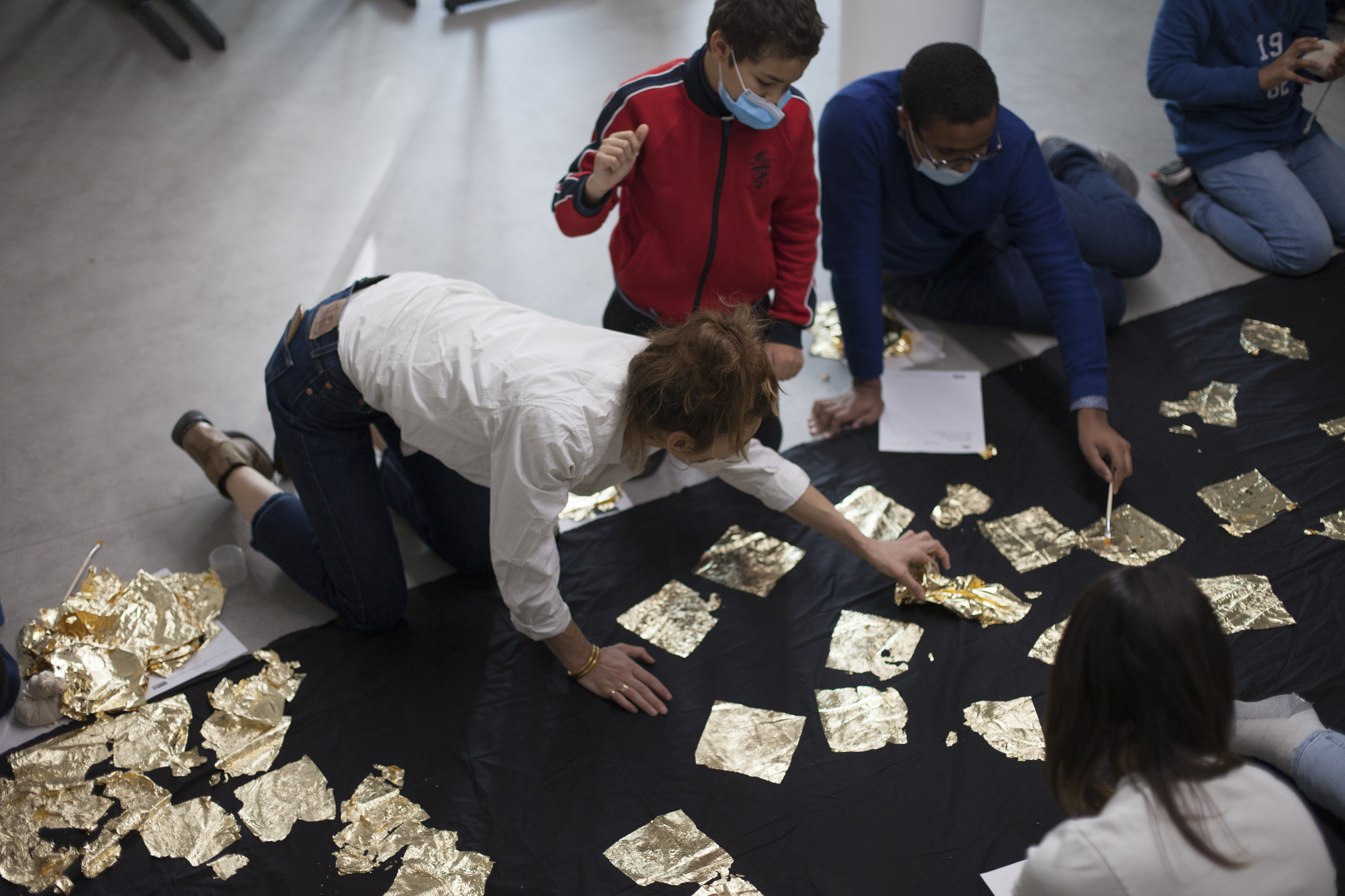 Atelier artistique avec les élèves du Collège Lucie Faure (Paris 20)