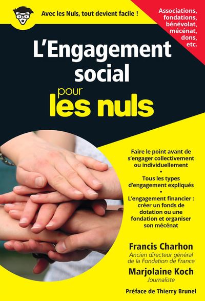 Couverture du guide de l'engagement social pour les nuls par Francis Charhon