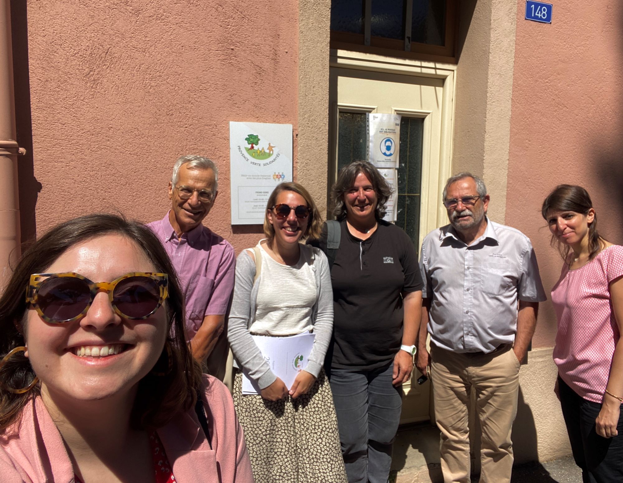 L'équipe opérationnelle et le Président de la Fondation en visite chez Provence Verte Solidarités