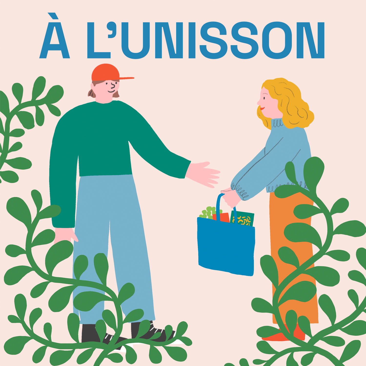 Illustration A  l'Unisson, 1 cabas pour 1 etudiant