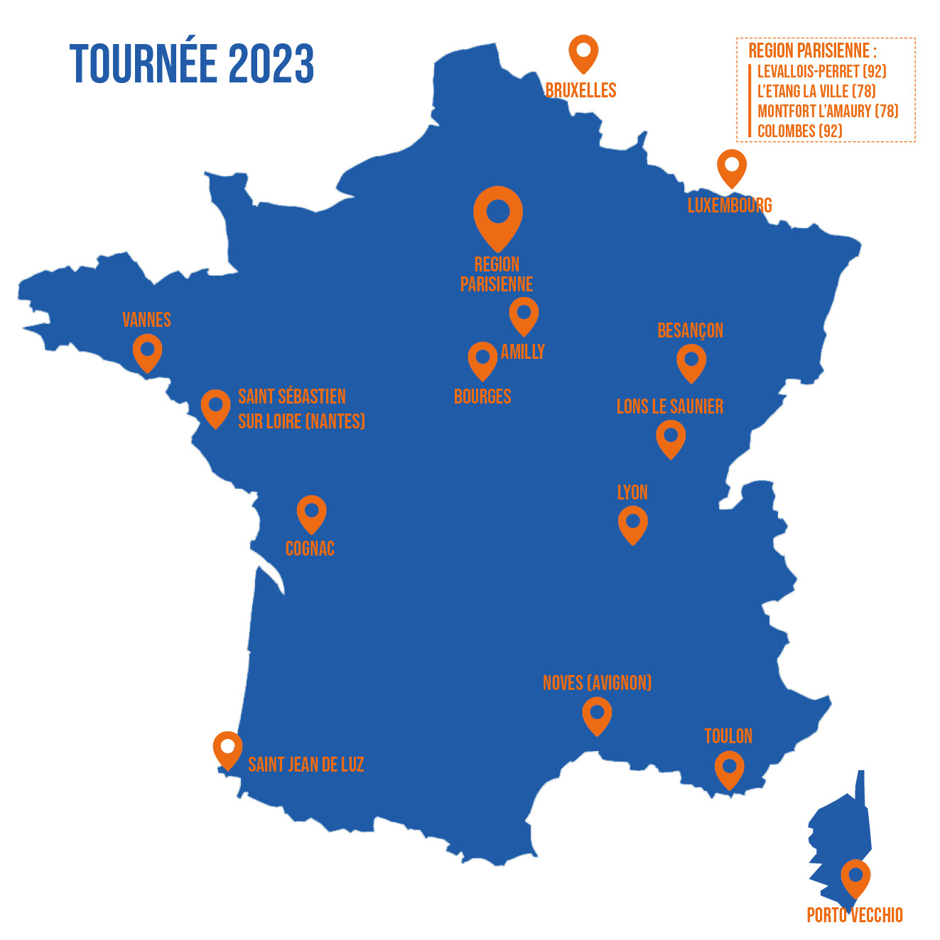 Itinéraire Tournée 2023