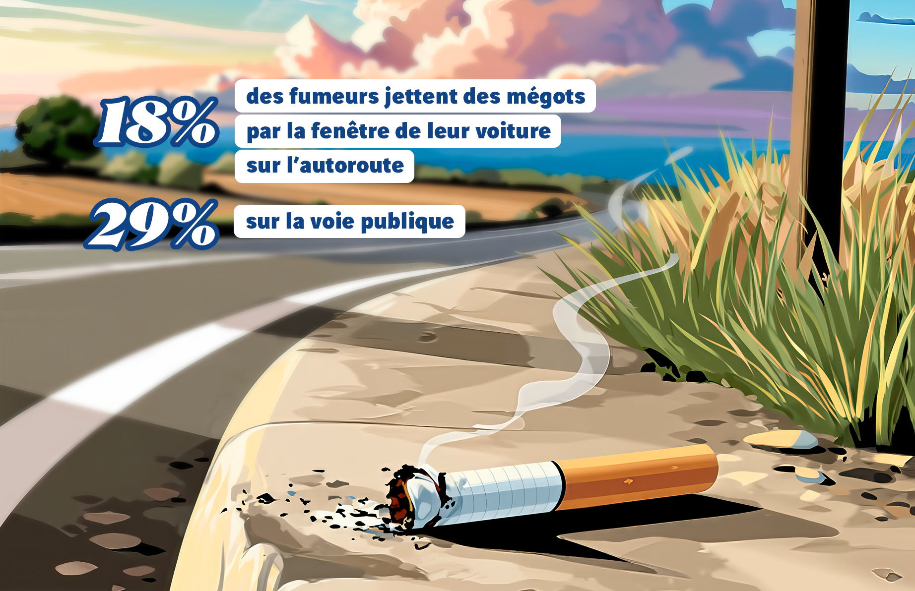 Les Français et le jet de Mégots