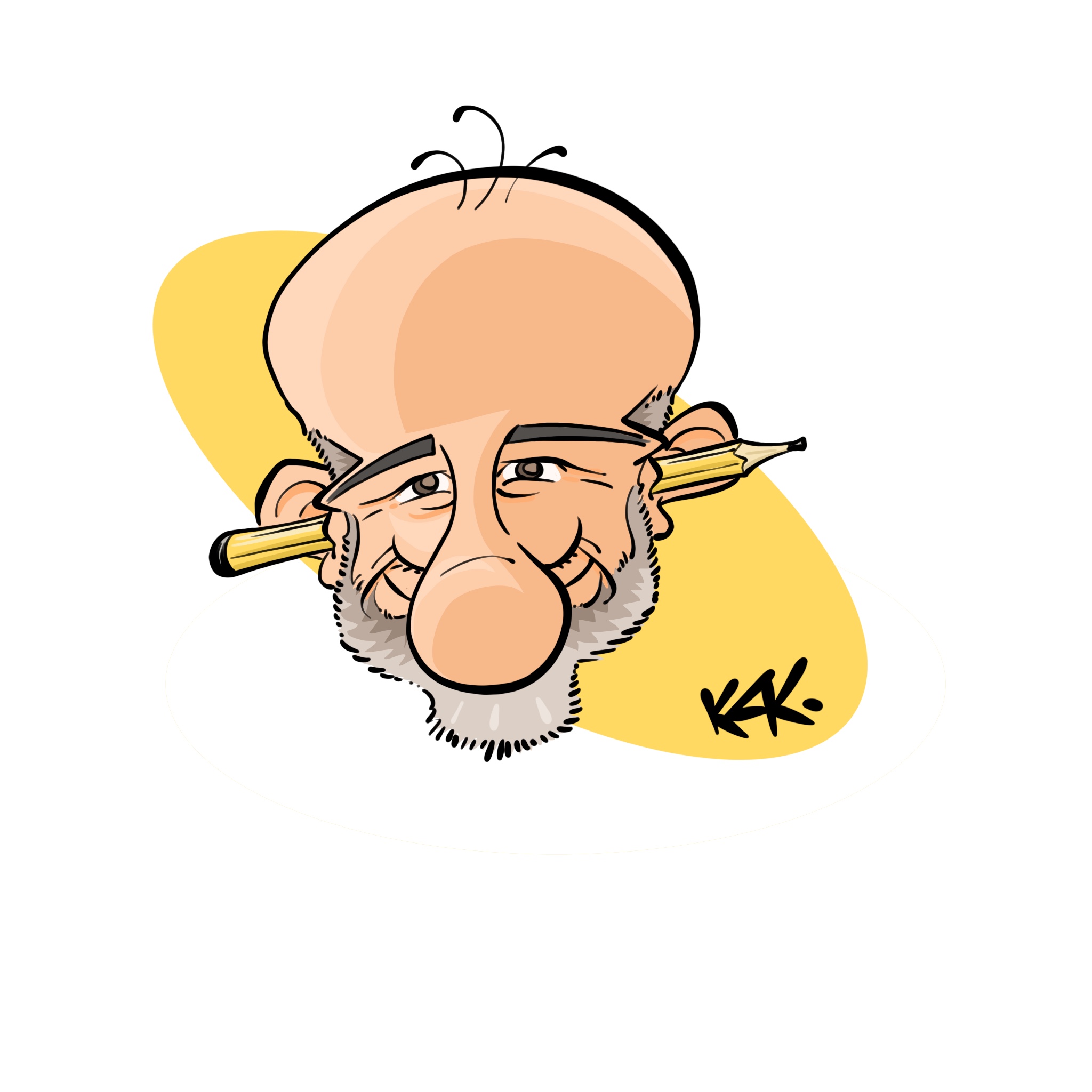 Autoportrait de Kak, Président de Cartooning for Peace
