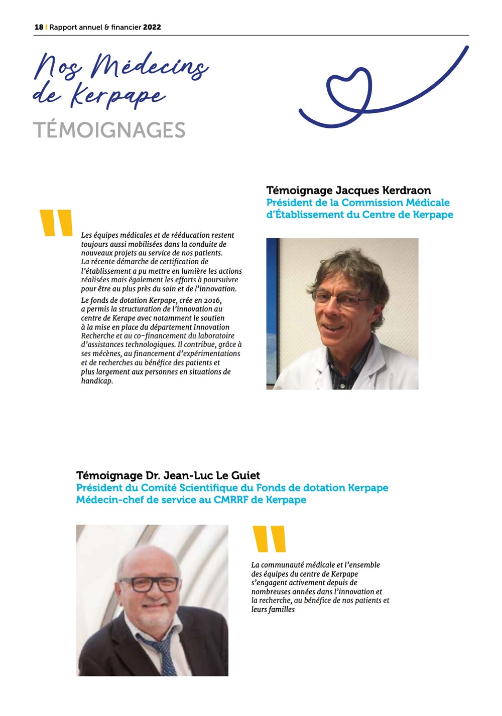 témoignages médecins kerpape 