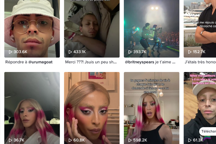 Crédit : le compte de Bilal Hassani sur TikTok