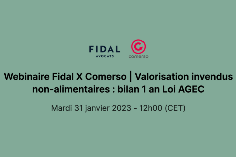 Invendus non-alimentaires : Wébinaire - Quel bilan 1 an après l'application du volet anti-gaspi de la loi AGEC ? - Crédit photo : DR