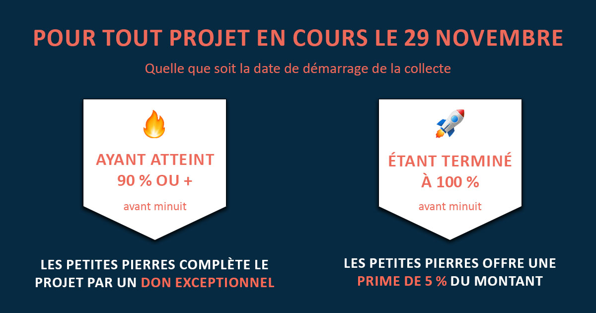 Système de récompense des Petites Pierres pour le Giving Tuesday