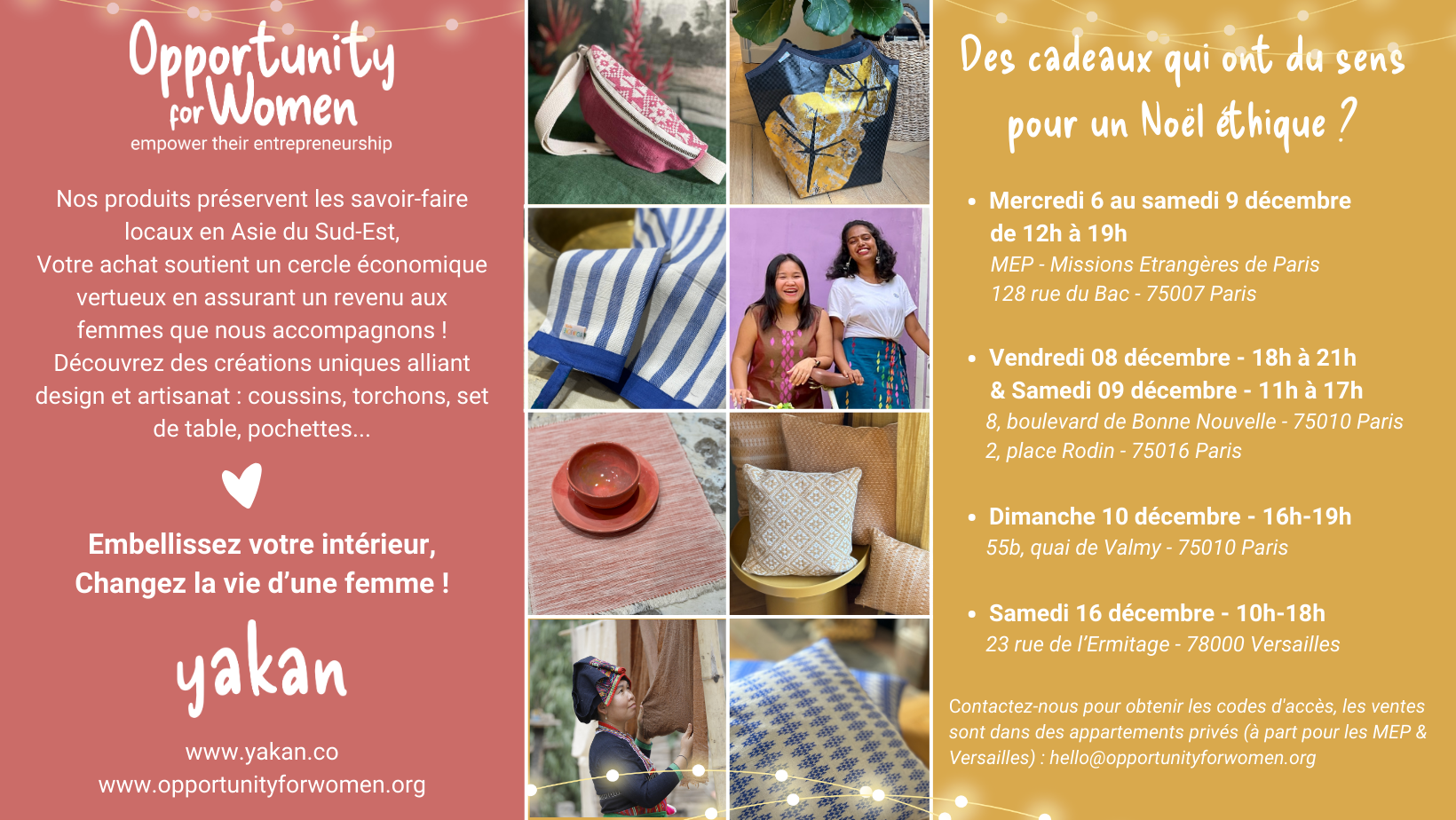 Ventes de Noël Opportunity for Women - Paris