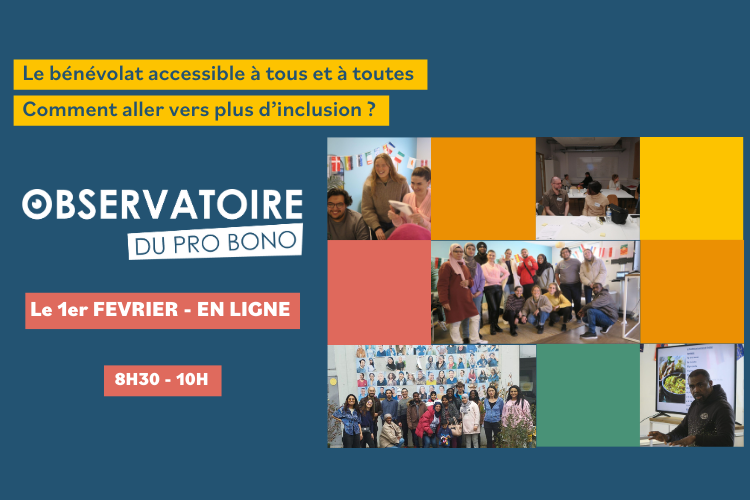 Webinaire - Le bénévolat accessible à tous, comment aller vers plus d'inclusion ? - Crédit photo : Pro Bono Lab