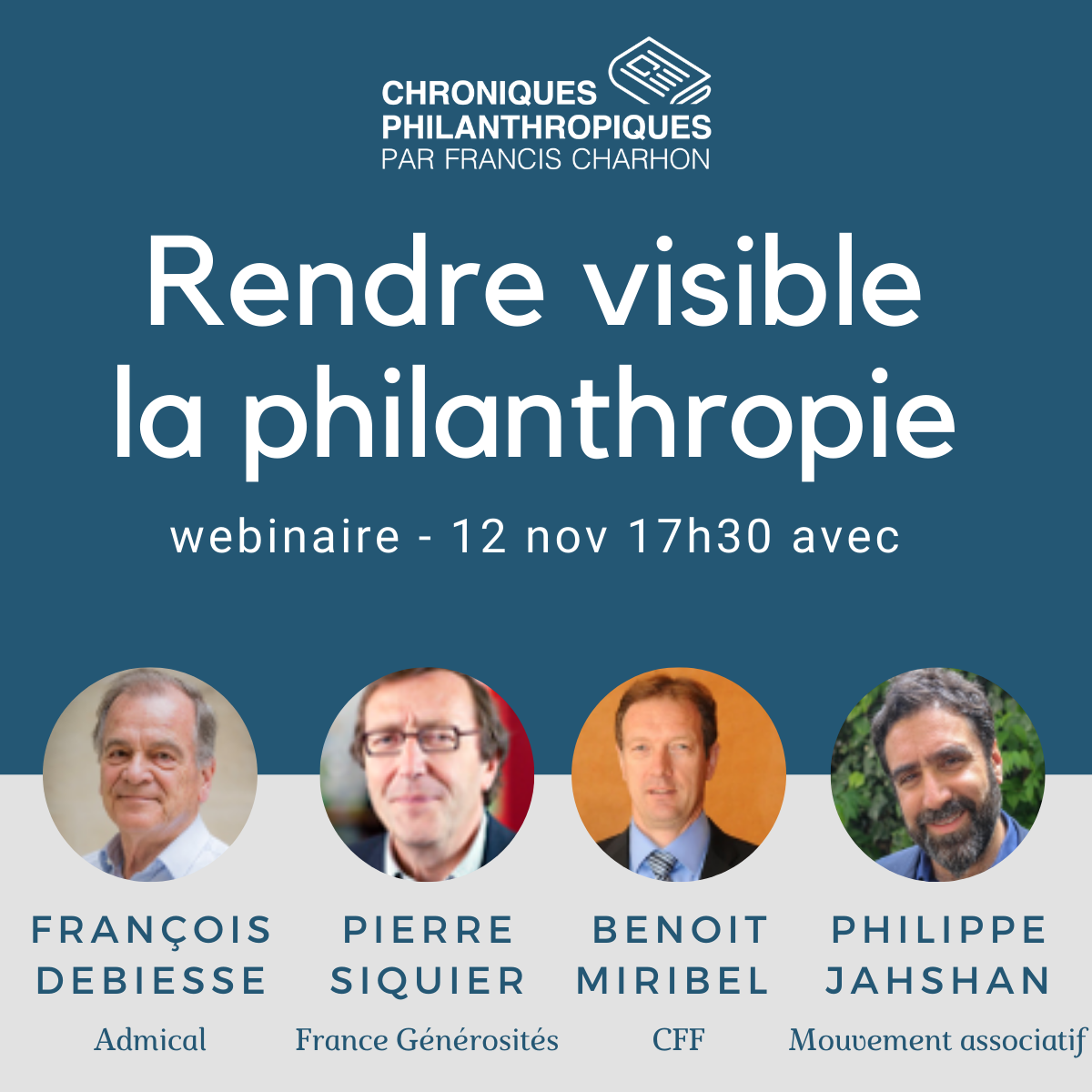 Webinaire Chroniques Philanthropiques le 12 novembre à 17h30