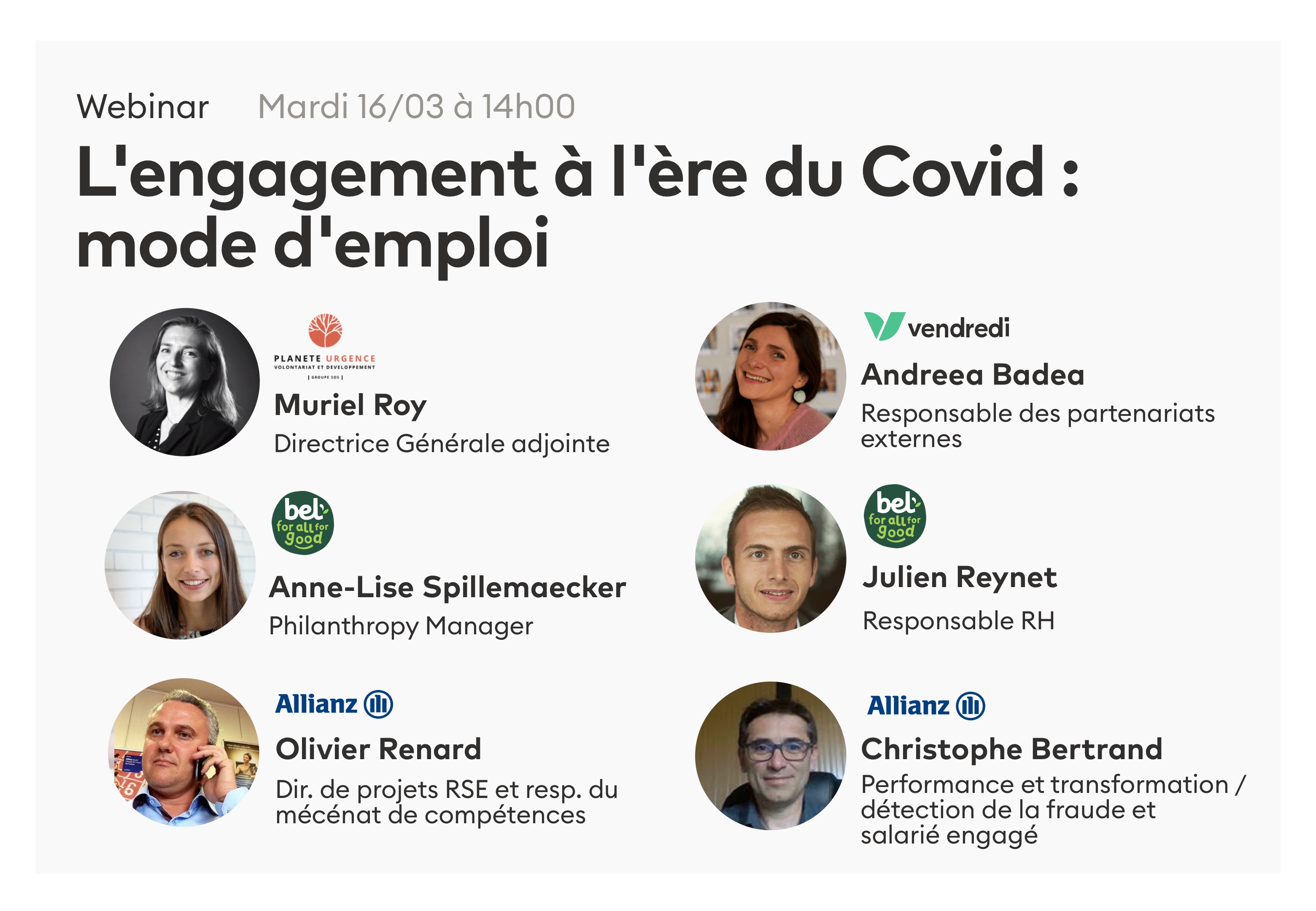 Webinaire organisé par Vendredi le 16 mars 2021 sur l'engagement à l'ère du Covid