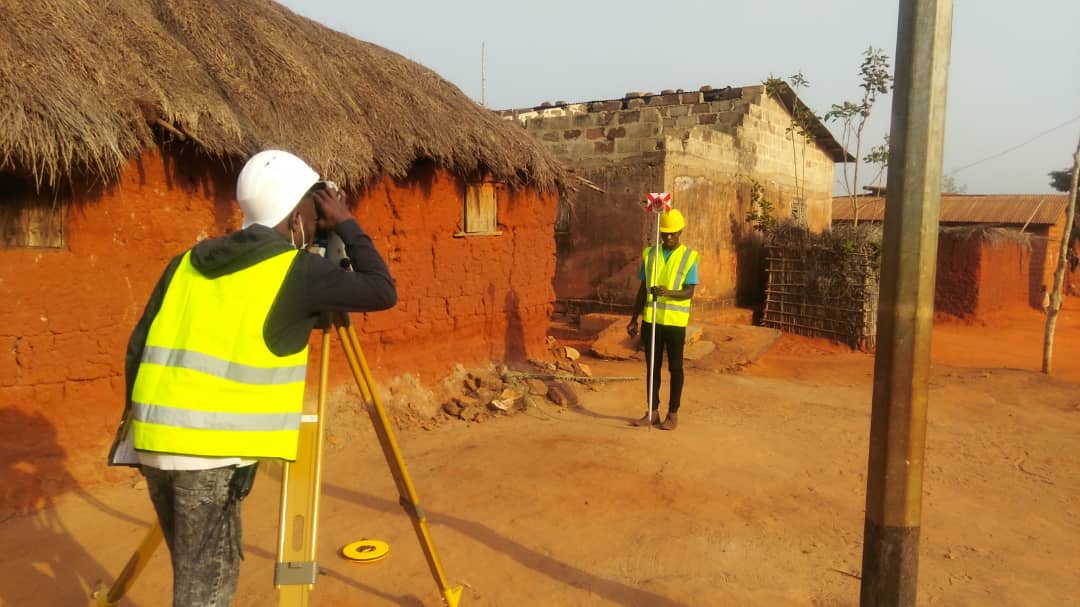 Relevé topographique dans la commune Gboto Assigame