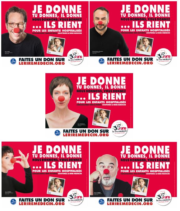 Affiches Je donne, Ils rient