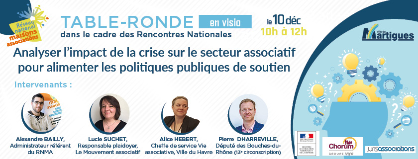 table-ronde Analyser l'impact de la crise sanitaire sur le secteur associatif