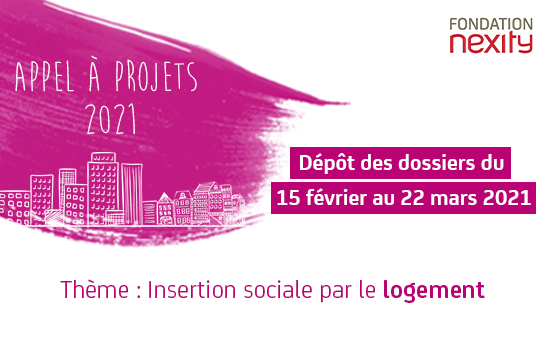 Appel à projets 2021 de la Fondation Nexity