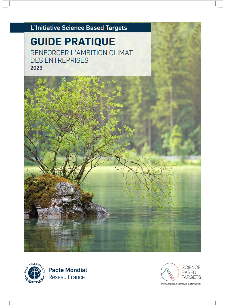 Couverture du guide SBTi en français - Crédit photo : DR.