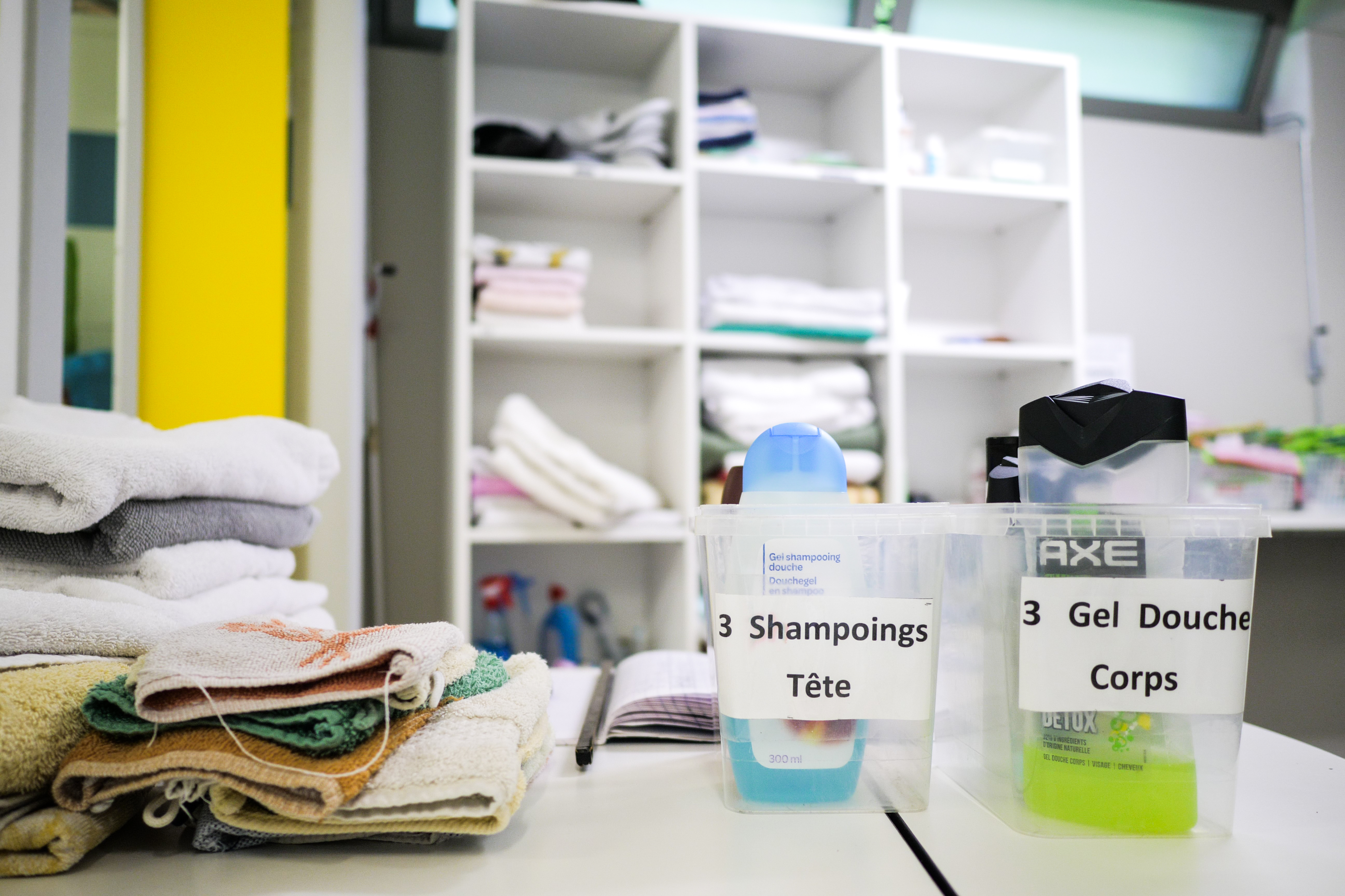 Produits d'hygiène mis à disposition à l'Accueil Périchaux © Tiphaine Blot