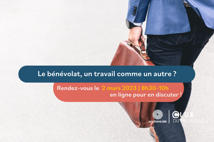 Webinaire Le bénévolat, un travail comme un autre ? - Crédit photo : Pro Bono Lab