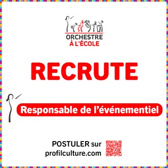 Orchestre à l'école recrute son ou sa nouvelle responsable de l'événementiel