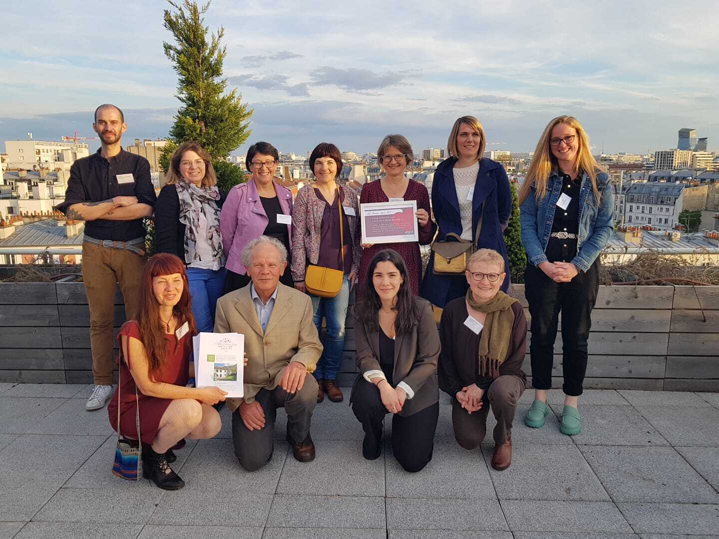 Groupe de lauréats sur le rooftop du LAAN