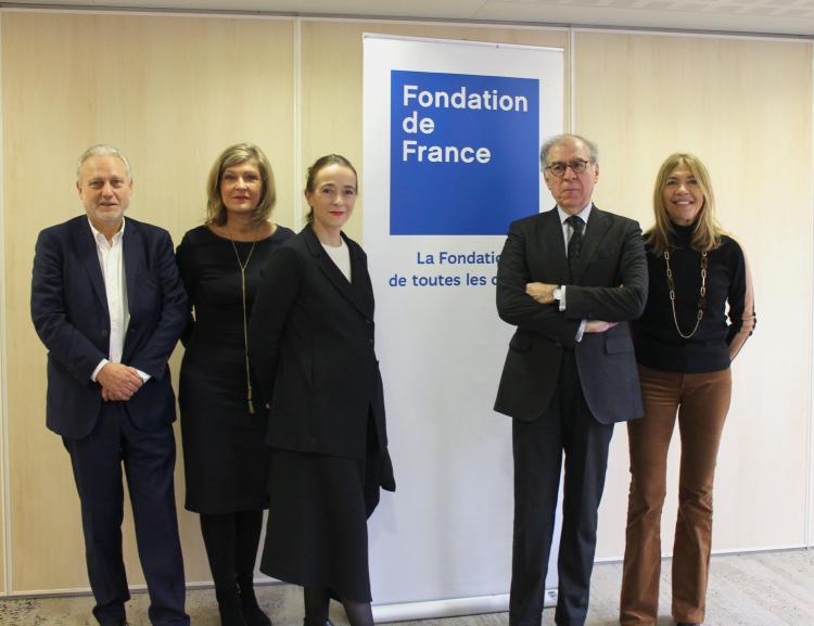 Yves Bigot (TV5Monde), Marianne Siproudhis (France TV Publicité), Delphine Ernotte Cunci (France Télévisions), Pierre Sellal (Fondation de France) et Marie-Christine Saragosse (France Médias Monde)