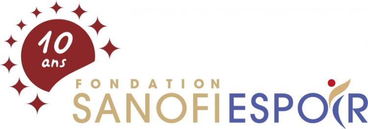 Logo des 10 ans de la Fondation Sanofi Espoir