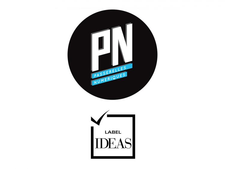Logo du Label IDEAS et de Passerelles numeriques