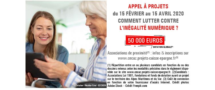 Appel à projets Caisse d'Epargne Côte d'Azur "Comment lutter contre l'inégalité numérique ?"