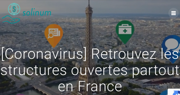 Capture d'écran de l'application Soliguide