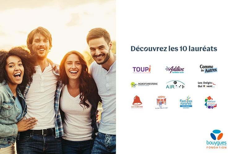 10 associations lauréates de la Fondation en 2020