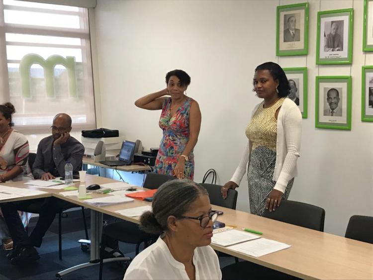 Mme Pallas Directrice de la MGEN Guadeloupe et Martine Thalus, Correspondante régionale de l'ESPER en Guadeloupe
