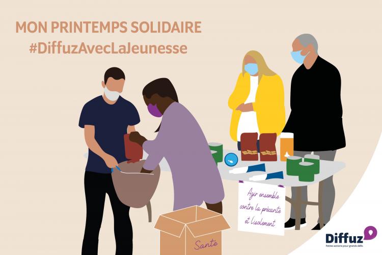 Mon Printemps Solidaire : collecte de produits de première nécessité. #DiffuzAvecLaJeunesse